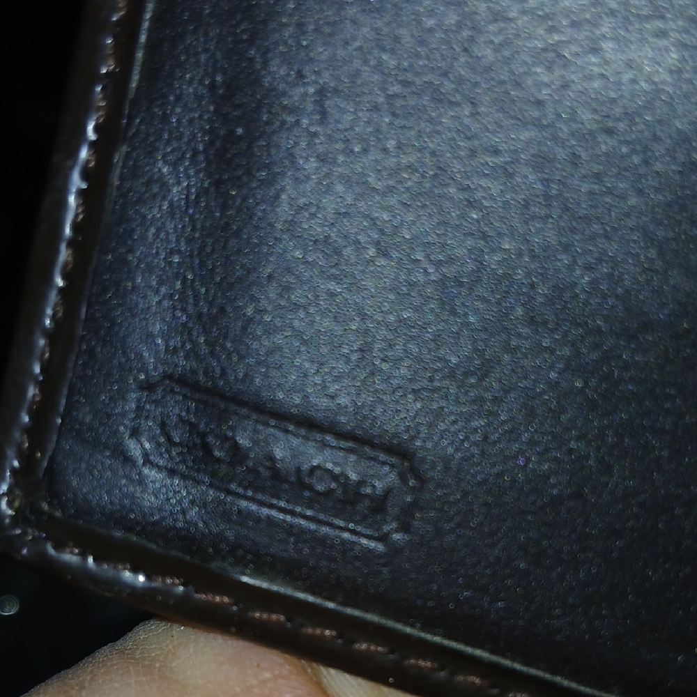 Coach Brown Monogram Pocket Wallet - Picture 5 of 10